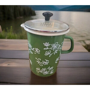 Temp-tation Old World Multipot with Removeable Strainer Flower design by Tara